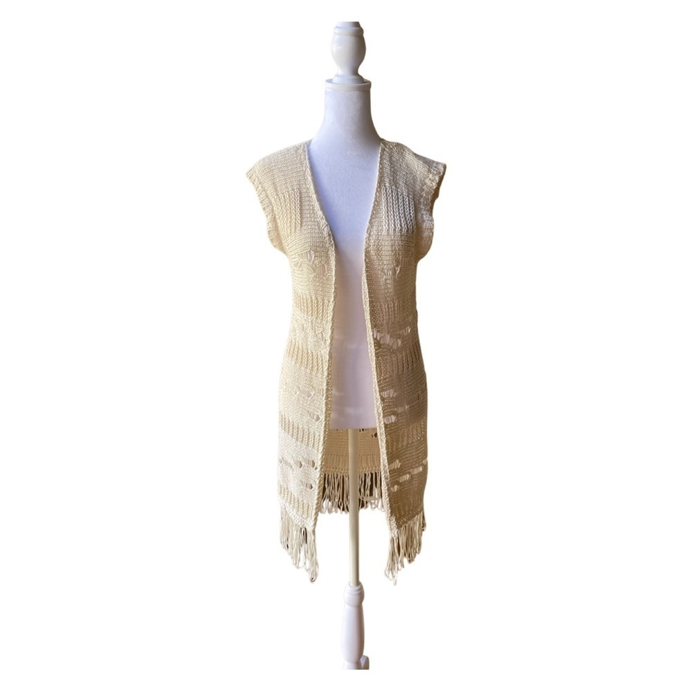 NWT Pholya boho vest size S color ecru